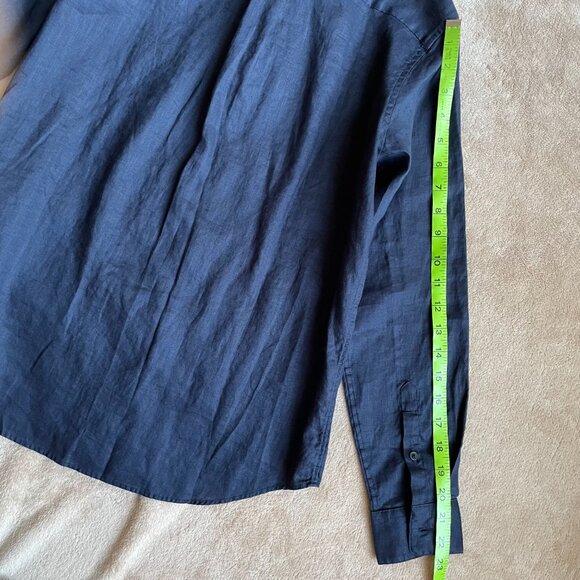 NWT Uniqlo Navy Linen Shirt - Picture 5 of 9